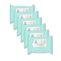 Baby Hand and Face Wipes | for Baby Hands and Faces | Enriched with Aloe Vera | Moisturizing | Unscented | Alcohol Free | 7 Inches x 7.8 Inches | 6 Packs of 25 Wipes (150 Count)