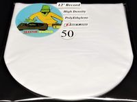 50 Round Bottom Inner Sleeves for 12" 33rpm LP Vinyl Record Album Poly Bag Japan Import Plastic Covers (+ 1 Free dj Magnet)