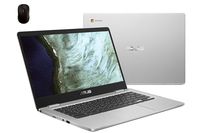 2019 ASUS Chromebook 14"HD LED NanoEdge Display Chromebook w/Bluetooth Mobile Mouse | Intel Celeron Dual-Core Processor | 4GB LPDDR4 Memory | 32GB eMMC | USB-C | 802.11a/b/g/n/ac | Webcam | Chrome OS