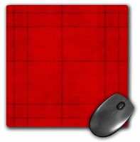3dRose LLC 8 x 8 x 0.25 Inches Mouse Pad, Red Large Patterned Plaid (mp_66012_1)