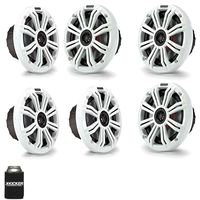 KICKER 6.5" White Marine Speakers (Qty 6) 3 Pairs of OEM Replacement Speakers