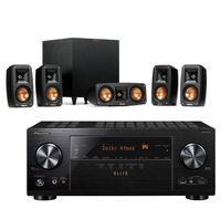 Klipsch Reference Theater Pack 5.1 Surround Sound System Bundle with Pioneer VSX-LX303 9.2-Channel 4k Ultra HD Network A/V Receiver - Black