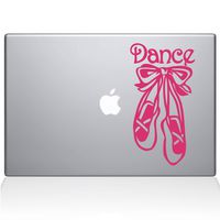 The Decal Guru Dance Ballet Shoes Decal Vinyl Sticker, 11" MacBook Air, Pink (1415-MAC-11A-BG)