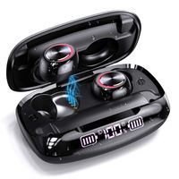 Bluetooth Wireless Earbuds with Wireless Charging LED Display Case IPX7 Waterproof Wireless Bluetooth Headphones GUSGU Deep Bass Sound 90H Cycle Playtime,Free Switch Single/Twin Mode for Sports
