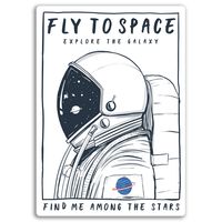 2 x 10cm Cool Astronaut Vinyl Stickers - Space NASA Stars Sticker Laptop #17521 (10cm Tall)