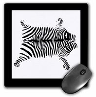 3dRose LLC 8 x 8 x 0.25 Inches Mouse Pad, Zebra Rug (mp_52427_1)