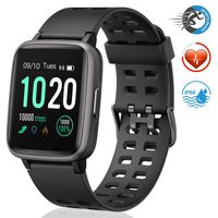 FitFort Smart Watch for Android and iOS Phone 2019 Version IP68 Waterproof, Fitness Tracker Watch with Heart Rate Monitor, Pedometer, Sleep Monitor, Calorie Counter, Smartwatch Compatible with SAMSUNG