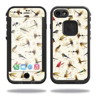 MightySkins Skin Compatible with Lifeproof iPhone 7 - Fishing Flies | Protective, Durable, and Unique Vinyl Decal wrap Cover | Easy to Apply, Remove, and Change Styles | Made in The USA