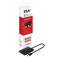 Club3D CSV-1474 USB 3.0 type A to Dual HDMI 2.0 4K 60Hz External Graphics video adapter for multiple Monitors