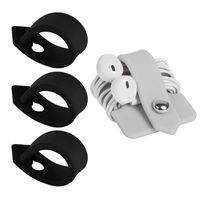 ELFRhino Reusable Cord Organizer Cable Straps Keeper Holder Cable Ties Wire Ties for Phone Charging Cord Electronics Electrical Computer PC Wire Wrap Manager Management(Set of 4)