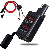 Suuwer Motorcycle USB Charger, 5V 4.8A SAE to USB Adapter for Charging Your iPhone, iPad, iPod, GPS, Camera or any Smart Phone
