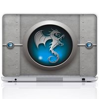 Meffort Inc 17 17.3 Inch Laptop Notebook Skin Sticker Cover Art Decal (Free Wrist pad) - Dragon Yinyang
