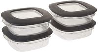 Rubbermaid Premier Food Storage Container, 3 Cup, Grey (4 Pack)