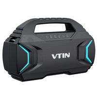 VTIN R7 Bluetooth Speakers, Waterproof Outdoor Speakers with Powerful Bass, 50W Wireless Stereo Pairing Speaker with 30H Playtime, 7 Lighting Mode, Support TF Card, Suitable for Party/Camping/Outdoor