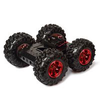 Red rubber tire 4WD Smart Car Chassis Kit - Non inflatable rubber tire + iron Chassis + 4pcs DC 12V Motors for Arduino Raspberry Pi DIY Obstacle Avoidance walking on flat road10.6x10.6x4.7inch