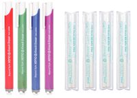 Xeno Retractable Click Knock 4 Erasers and 8 Refills (Assorted Colors Bundle) Retractable Click Eraser
