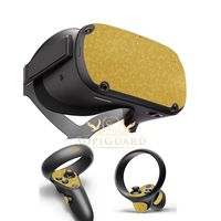 SopiGuard Skin for Oculus Quest Precision Vinyl Sticker Skin (Honeycomb Gold)