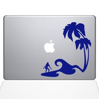 The Decal Guru Surfer Paradise Decal Vinyl Sticker, 13" MacBook Air, Dark Blue (1450-MAC-13A-DB)