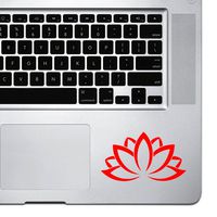 StickAny Palm Series Opening Flower Sticker for MacBook Pro, Chromebook, and Laptops (Red)