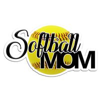 Decal Serpent Softball Mom Color Vinyl Sports Car Laptop Sticker - 6"