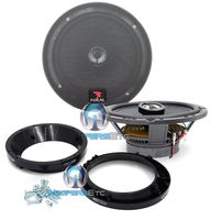pkg Focal 165CA1 6.5" 2 Way Coaxial Speakers + Harley Davidson 6.5" Speaker Adapter Rings
