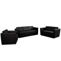 Flash Furniture HERCULES Trinity Series Reception Set in Black