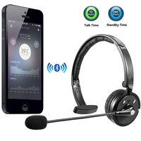 LUXMO Bluetooth Headset, Trucker Wireless Headset with Microphone, Rechargeable Noise Cancellation Clear Sound Office Wireless Headphone for iPhone Android Cell Phone, Skype, Truck Driver, Call Center