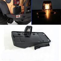 FMtoppeak Rear License Plate Mounting Bracket Holder with Light for 2007-2017 Jeep Wrangler JK