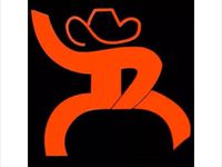 Hooey oil rig roughy decal sticker 4" orange