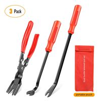 GOOACC 3 Pcs Clip Pliers Set & Fastener Remover - Auto Upholstery Combo Repair Kit with Storage Bag for Car Door Panel Dashboard