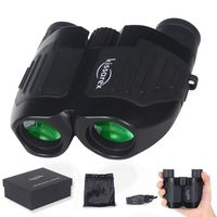 Kissarex 10x25 Compact Travel Binoculars: Mini Pocket Small Size LightweightAdults Best Outdoor Theatre Tactical Hiking Kids Concert Sports Camping Low-light Night Vision Waterproof Tiny EasyFolding