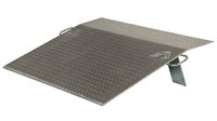Vestil E-3030 Aluminum Economizer Dock Plate, 5,200-lb. Capacity, 30" Length, 30" Usable Width, 4" Height Difference, 3/8" Plate Thickness