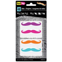 Redi-Tag Fab Tabs Removable Mustache Indexes, 48-Pack, 2-Inch, Assorted Colors (30013)