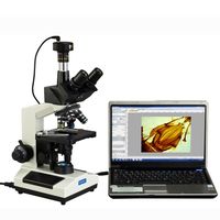 OMAX 40X-2500X Full Size Lab Digital Trinocular Compound LED Microscope with 10MP USB Camera and 3D Mechanical Stage