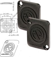 Neutrik DBA-BL (Pack of 2) Blank Plate for D Cutouts, XLR Connectors D-Series