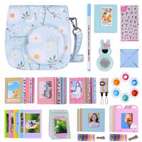 Aoccsy 15 in 1 Instax Mini 9 Camera Accessories Bundles for FujiFilm Instax Mini 9 8 8+ Camera with Mini 9 Case/Album/Selfie Lens/Filters/Wall Hang Frames/Film Frames/Pen ETC (Chrysan Themum)