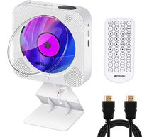 MYDASH CD/DVD Player, Wall Mountable CD/DVD Player Portable with Bluetooth Built-in HiFi Speakers with Remote, CD Player Boombox Support 1080P HDMI Output FM Radio USB AV Out Headphone Jack