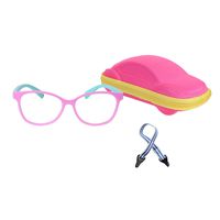 Kids Blue Light Blocking Glasses for Boys Girls with Adjustable Strap + Case + Cleaning Cloth