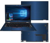 Decalrus - Protective Decal for Lenovo ThinkPad X1 Yoga (1st Gen.) (14" Screen) Laptop Blue Texture Brushed Aluminum Skin Skins Decal for case Cover wrap BAthinkpadX1yogaBlue