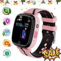 YENISEY Kids GPS Tracker Smartwatch, Kids Waterproof Smartwatch Phone, SOS Camera Flashlight Alarm Clock Voice Chat, Math Game Watch Child Christmas Birthday Gift 3-12y