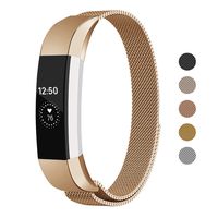 Keasy Replacement Metal Bands Compatible for Fitbit Alta and Fitbit Alta HR, Stainless Steel Replacement Bands for Women Men (Rose Gold, Large)