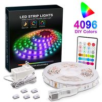 YEEMAYLUX LED Strip Lights, 16.4ft/5m Upgraded RGB Led Strip,4096 DIY Colors, RGB Light Strip Kits with Remote,SMD 5050 LEDs, Color Changing Light Strips for Bedroom,Indoor Decorations for Home