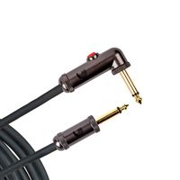 D'Addario 20' Circuit Breaker Instrument Cable with Latching Cut-Off Switch, Right Angle Plug