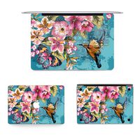 MacBook Air 13 Inch 2018 Skin, soundmae Ultra Slim 3 in 1 Decal Vinyl PVC Full Body Skin Sticker Cover for Apple MacBook Air 13 Inch 2018 Release A1932, Bird Flower