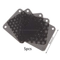 V2AMZ - 5PCS PVC Fan Dust Filter PC Dustproof Case Cuttable Computer Mesh Cover 40mm Mesh Black Mr29 19