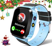 MiKin Kids Smart Watches for Girls Boys GPS Tracker Smartwatch Phone 2 Way Call Voice Messages SOS Game Camera Flashlight Alarm Clock 1.44" Touchscreen Gizmo Wrist Watch Children Birthday Gift