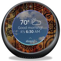 MightySkins Skin Compatible with Amazon Echo Spot - Wooden Floral | Protective, Durable, and Unique Vinyl Decal Wrap Cover | Easy to Apply, Remove, and Change Styles | Made in The USA