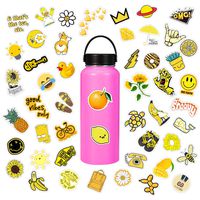 Cute Water Bottle Stickers Vinyl Waterproof Stickers for Teens Girls 50Pcs Trendy Stickers Decals Laptop Computer Notebook Graffiti Sticker