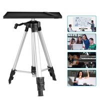 Neewer Aluminum Tripod Projector Stand, Adjustable Laptop Stand, Computer Stand with Plate and Carry Bag, Adjustable Height 18-47.6inches for Projectors/Laptops/Photography/DJ Equipment (Silver)