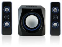iLive Bluetooth Speaker System with Built-In Subwoofer, 7.28 x 8.86 x 7.28 Inches, Black (iHB23B)